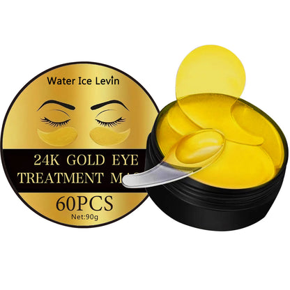 24K Gold Collagen Eye Mask Patches – Anti Dark Circles, Puffiness & Wrinkles Moisturizing Eye Care Treatment for Under Eyes Skin Repair