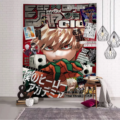 My Hero Academia Anime Tapestry Wall Hanging – Cute Decorative Room Decor for Bedroom, Living Room & Home Interior Styling