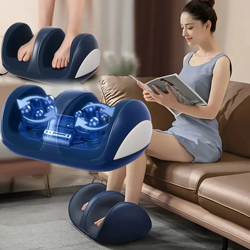Extra Large Electric Foot Massager – Hot Compress Shiatsu Leg & Calf Kneading Roller for Deep Muscle Relaxation and Fatigue Relief