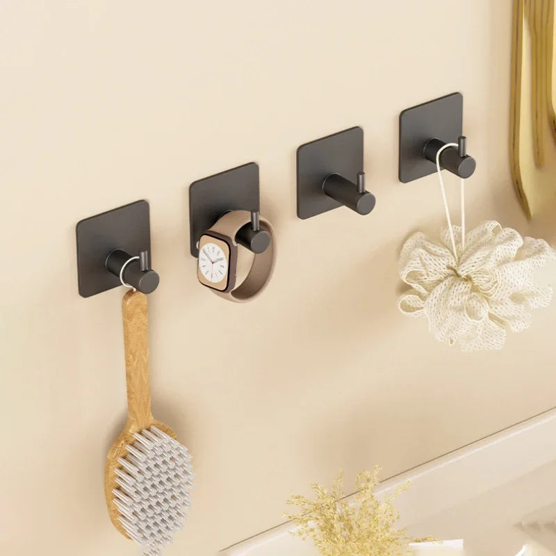 Self-Adhesive Wall Hooks – Multi-Purpose Towel, Coat, Robe, Key, and Bag Hangers for Bathroom, Kitchen, and Home Organization