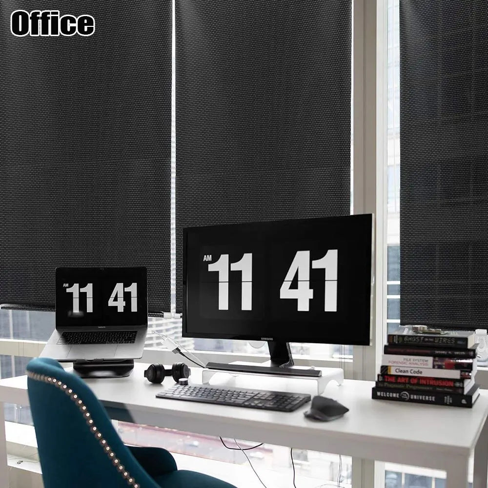 Universal Nail-Free Roller Blinds – Suction Cup Blackout Sunshade for Car, Bedroom, Kitchen & Office Windows