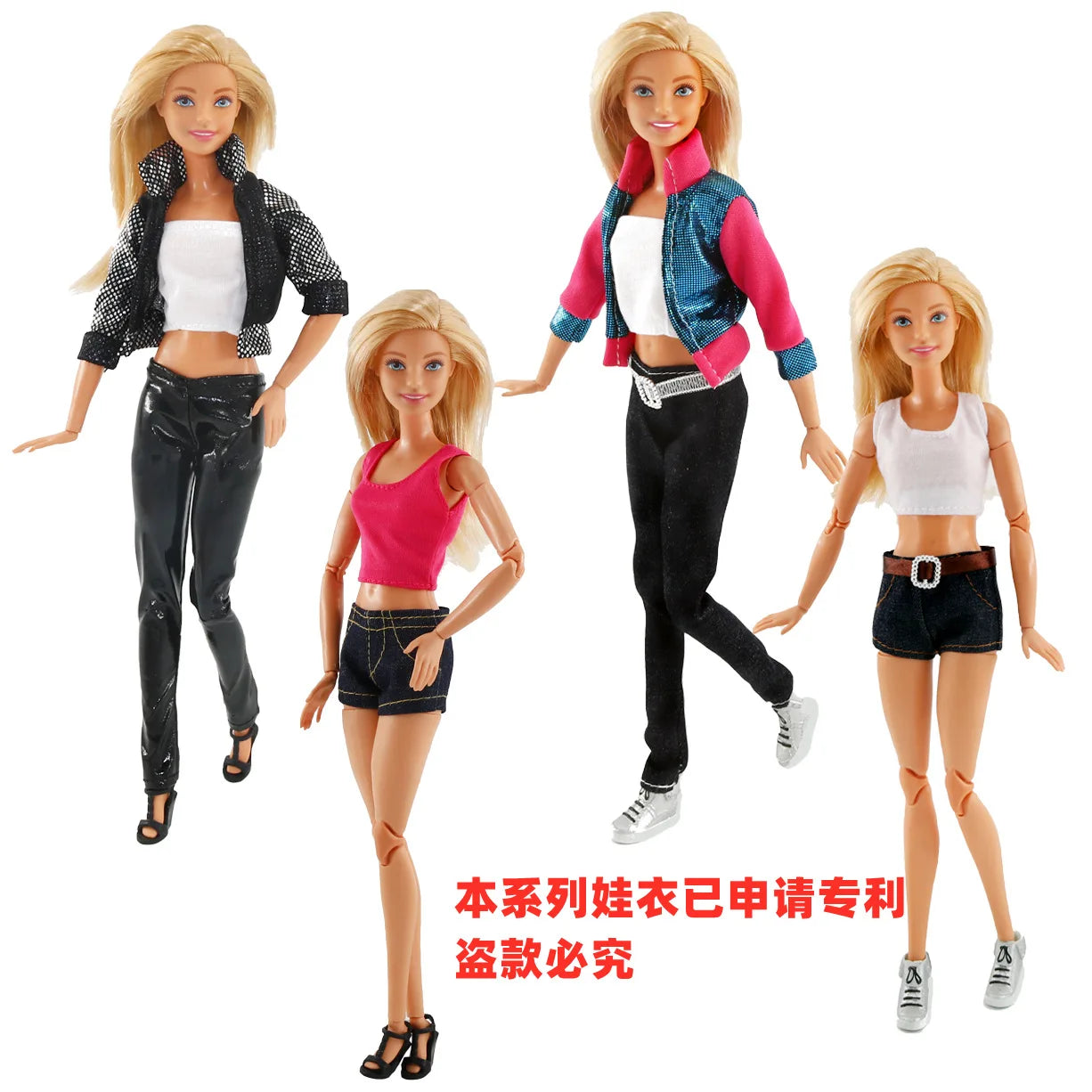 Fashion Doll Clothes for Barbie – Casual Dress, Pants & Trousers Outfit Accessories for Girls Gift Toy