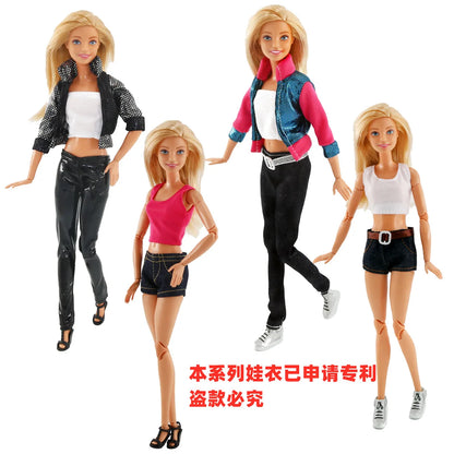 Fashion Doll Clothes for Barbie – Casual Dress, Pants & Trousers Outfit Accessories for Girls Gift Toy