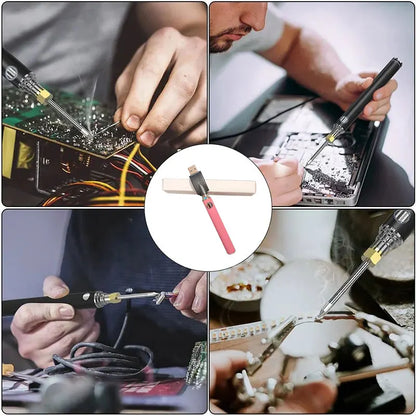 Mini 510 Thread Soldering Iron Pen – Adjustable Voltage Smart Power Battery Kit with USB Charger