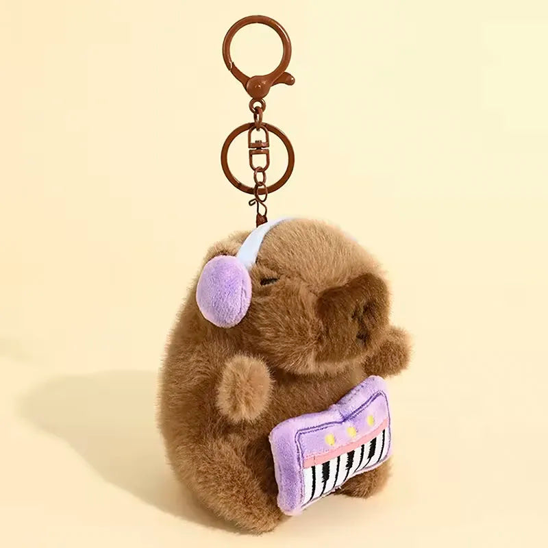 Kawaii Plush Capybara Keychain – Cute Cartoon Capybara Pendant Backpack Accessory