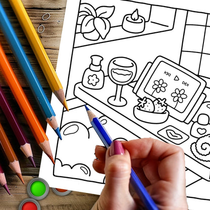28 Pages Love Style Coloring Book for Adults - Creative Coloring and Drawing Book for Christmas & Thanksgiving
