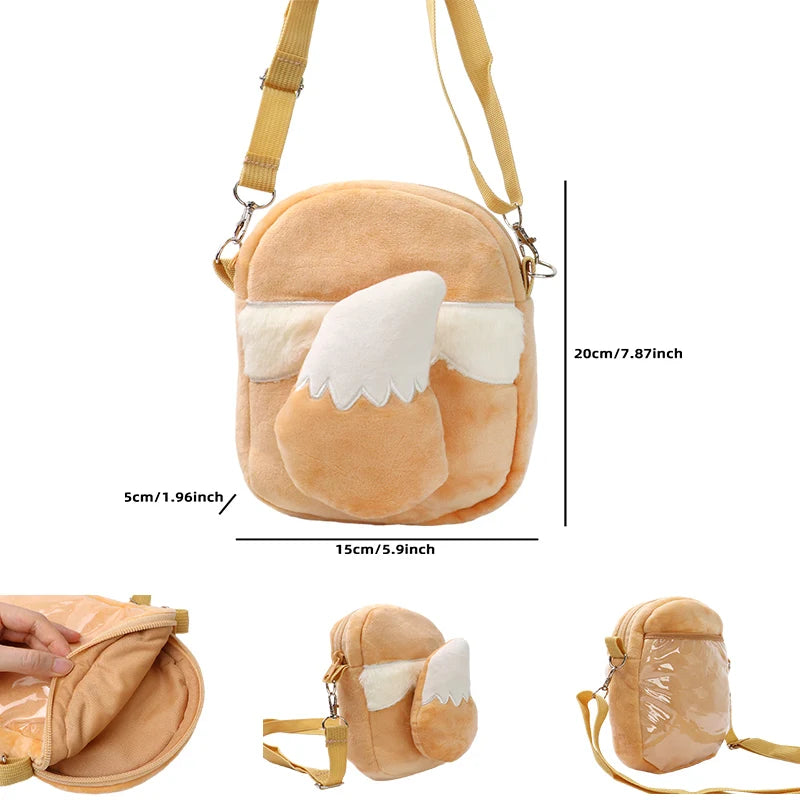 Pokemon Plush Backpack – Gengar, Mimikyu, Snorlax, Rowlet, Lucario & Charmander Anime Shoulder Bag Dolls