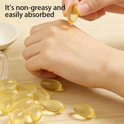 Vitamin C & E Essence Capsules – 90-Piece Collagen Moisturizing Facial Serum for Skin Nourishment, Hydration & Radiance
