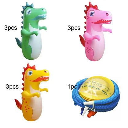 Inflatable Dinosaur Punching Bag - Tumbler Boxing Toy for Kids & Adults Outdoor Activity