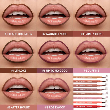 Waterproof Lip Liner Stain - Long-Lasting Transfer-Proof & Smudge-Resistant Lip Color, 8 Shades