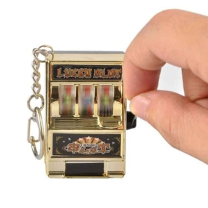 Fruit Slot Machine Keychain – Lucky Charm Mini Casino Pendant Bag Charm, Novelty Gift for Kids & Adults