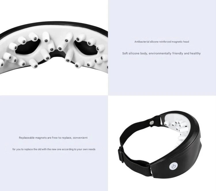 Eye Massager with 9 Modes & Multi-Frequency Vibration – 22-Magnet Therapy for Eye Health