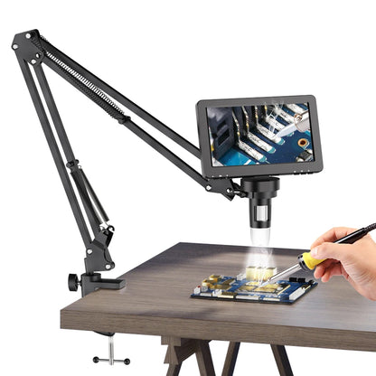 RIEVBCAU Flexible Microscope Arm Stand – Adjustable Metal Bracket, Coin Microscope Mount for DM4, DM7, DM9, MS1, MS3