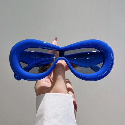 New Oval Sunglasses: Fashion Retro Brand Design Shades for Men and Women - Female Candy Color Goggle Sun Glasses