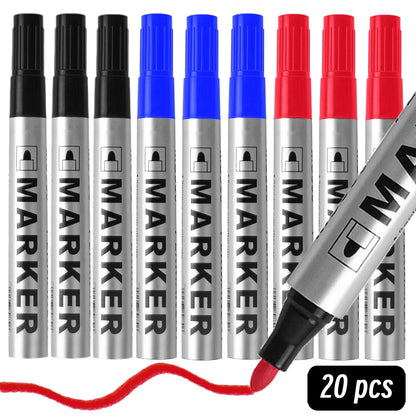 Permanent Waterproof Paint Marker Pen – Quick-Dry Black Ink for Tires, Oily Surfaces & Signature Writing Stationery Tool
