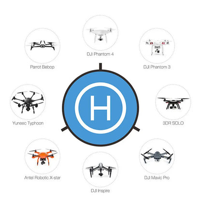 Universal Foldable Drone Landing Pad - 55cm/75cm RC Quadcopter Mat, Durable Parking Apron for Drone Accessories