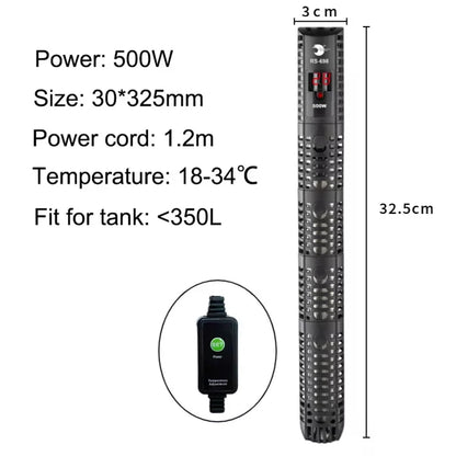 Aquarium Submersible Heater - Water Heating Rod with Temperature Control for Fish Tanks, 220-240V, 50-500W