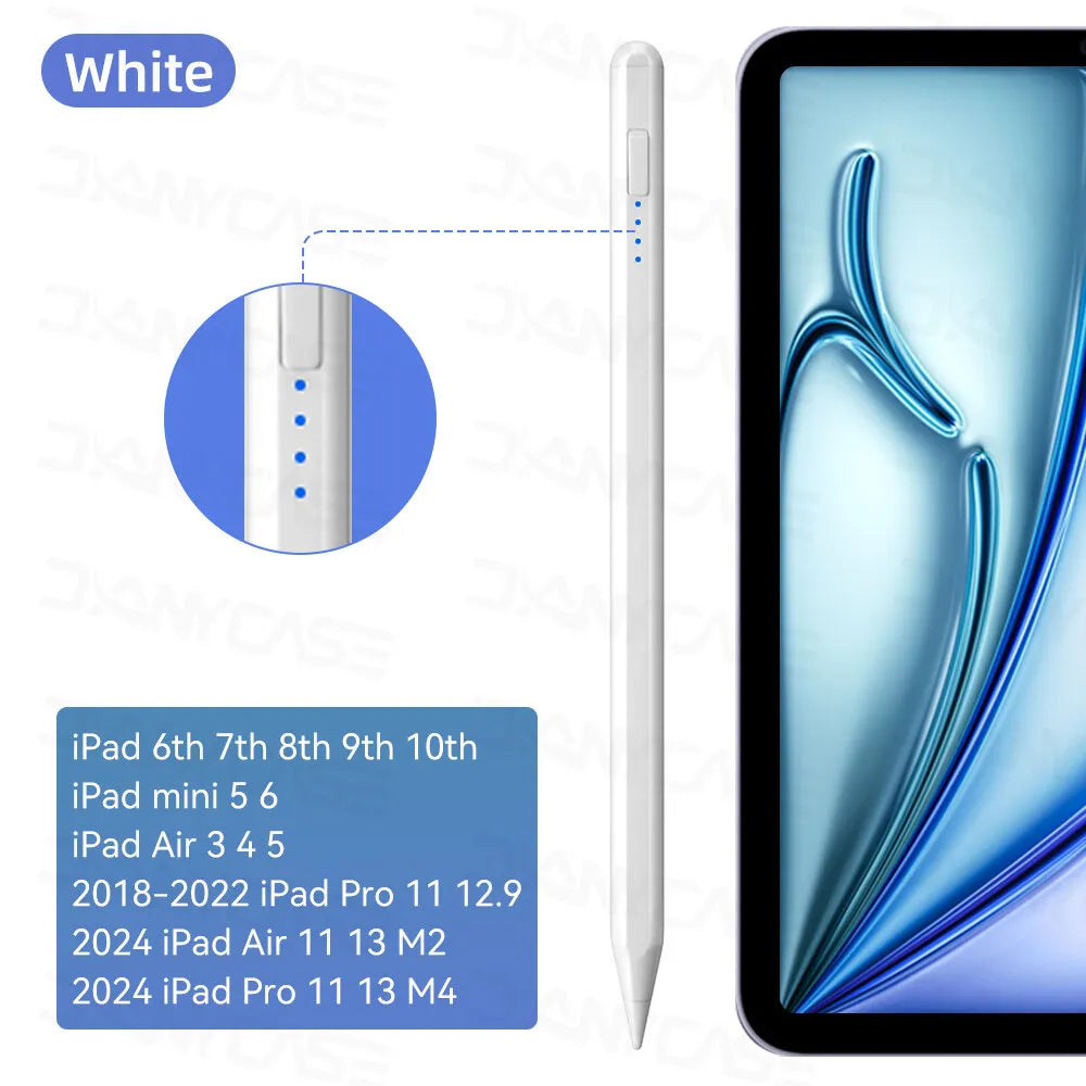 2024 iPad Stylus Pencil with Palm Rejection for iPad Air 11/13, M2 Pro 13/11, Air 3/4/5, Mini 5/6 & 5th-10th Gen