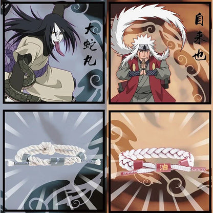Naruto Anime Bracelet – Adjustable Cosplay Rope Wristband for Couples, Men & Women (Sasuke, Hinata, Itachi, Hyuga)
