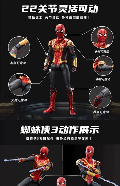 ZD Toys Spider-Man No Way Home 1/10 Action Figure – Peter Parker Gold Black Red Marvel Legends Collectible Toy