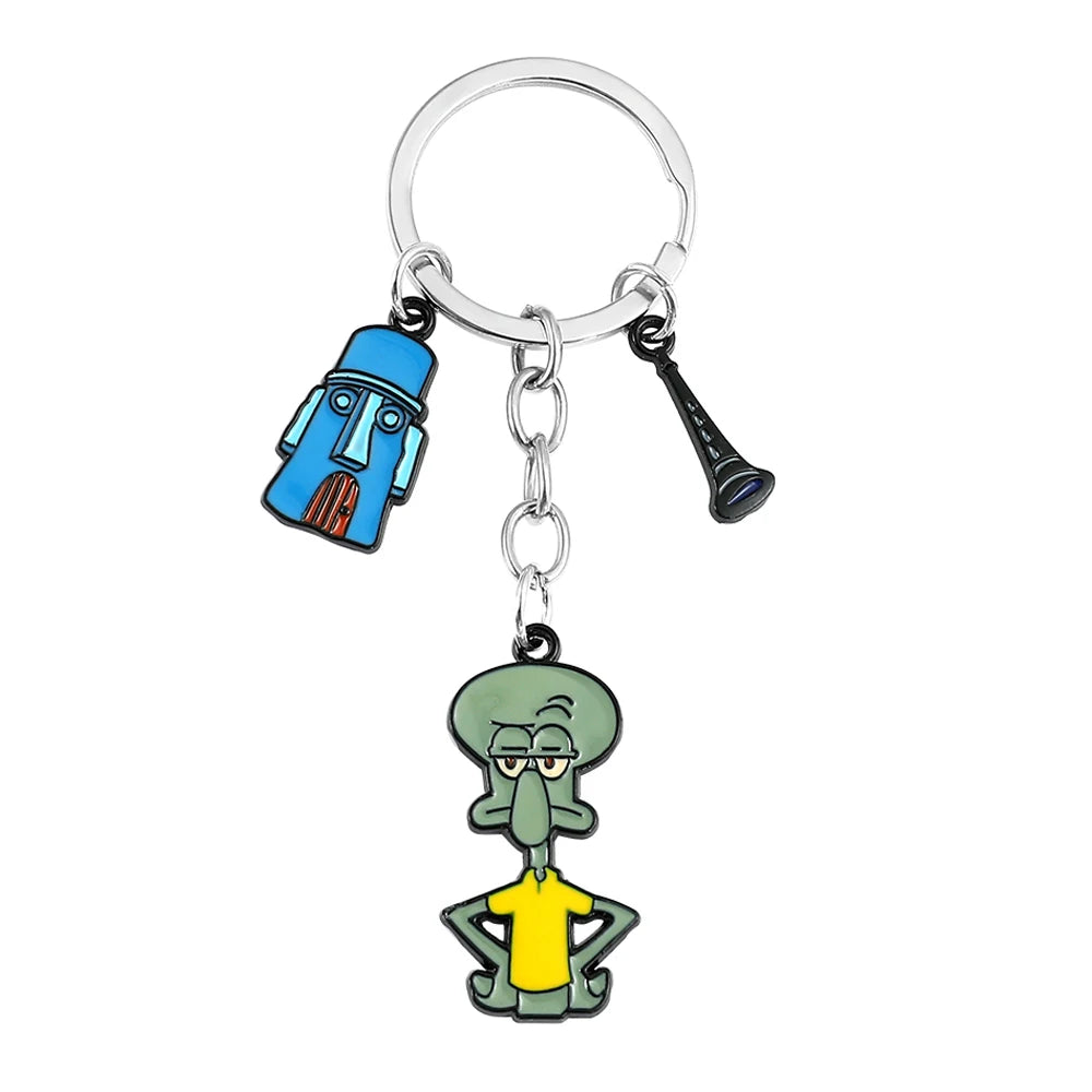SpongeBob SquarePants Keychain - Cute Cartoon Pendant Charm, Funny Fashion Accessory Gift for Friends