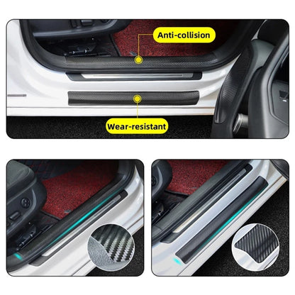 Nano Carbon Fiber Car Door Sill Protector Sticker: Anti-Scratch DIY Paste Strip for Auto Side Mirror Protection Tape Film