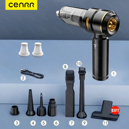 CENRR 998000PA Wireless Car Vacuum Cleaner – Powerful Portable Handheld Auto Cleaning Tool & Car Accessory