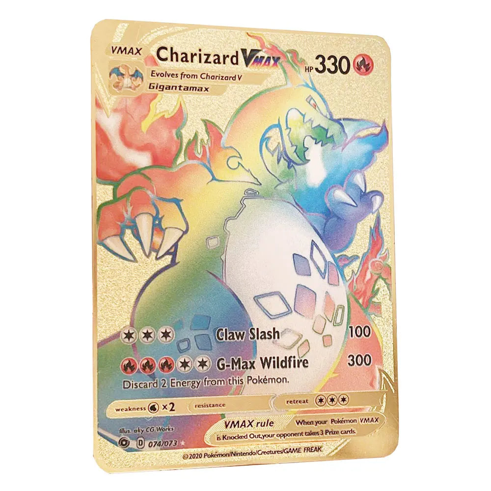 2025 Metal Pokémon Card - Arceus Charizard Mewtwo VMAX GX EX Gold Anime Collectible Card