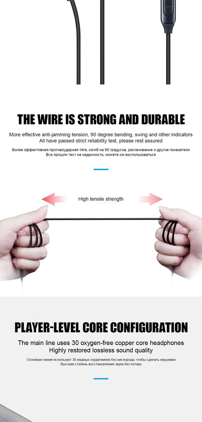 Wired In-Ear Earphones – 3.5mm and USB-C Stereo Headset for Android Smartphones