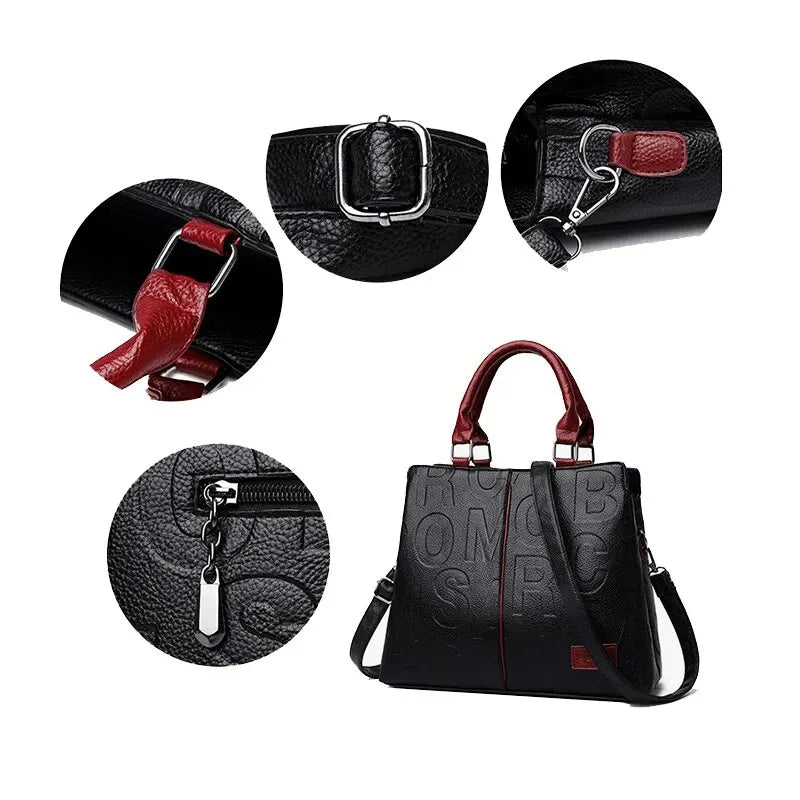 PU Leather Women’s Shoulder Crossbody Bag – Luxury Casual Large Capacity Travel Handbag