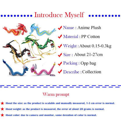 Hot Sale Pokémon Plush Toys – Mega Rayquaza, Gyarados, Dragonair, Mimikyu, Lucario, Horsea, Charizard Soft Stuffed Peluche for Kids Xmas Gift