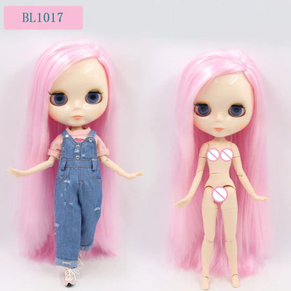 ICY DBS Blyth Doll – 1/6 BJD Customized Nude Joint Body, White Skin Glossy & Matte Face, 30cm Girl Toy Gift