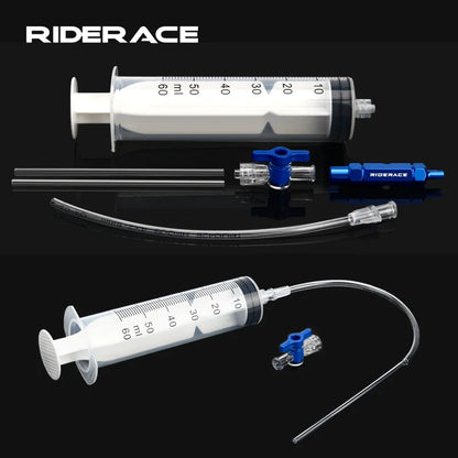 Bicycle Tubeless Tire Liquid Injection Tool — 60ML Syringe with Presta Valve Core Remover for MTB & Road Bikes