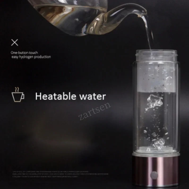 SPE/PEM Portable Hydrogen Water Generator – Alkaline Ionizer Bottle for Pure H2 Rich Electrolyzed Drinking Water