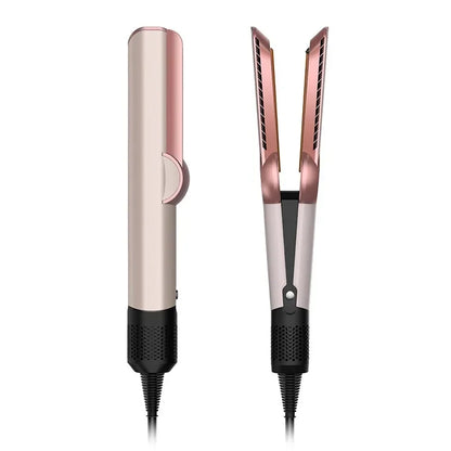 2-in-1 Professional Negative Ion Hair Straightener & Dryer – Heat-Up Flat Iron Styling Tool