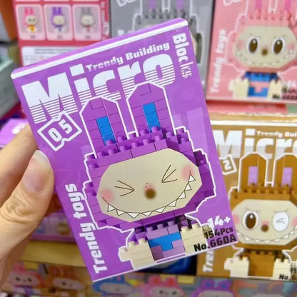 12PCS Labubu Blind Box Toys – Small & Micro Particle Puzzle Assembly Mysterious Gift for Children