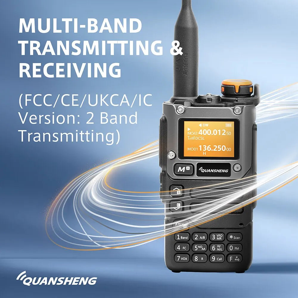 Quansheng UV K5 (8) Portable Walkie Talkie – AM/FM Two-Way Radio, Long Range Receiver for Amateur Ham Wireless Communication