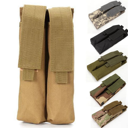 P90 UMP45 Tactical MOLLE Magazine Pouch – 1000D Nylon Double Stack Ammo Carrier Utility Bag for Hunting & Outdoor Use