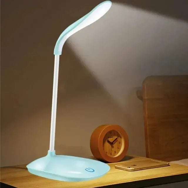 LED Eye Protection Desk Lamp – Touch Dimmable USB Reading Light for Office, Study, Dormitory & Bedroom Night Lighting