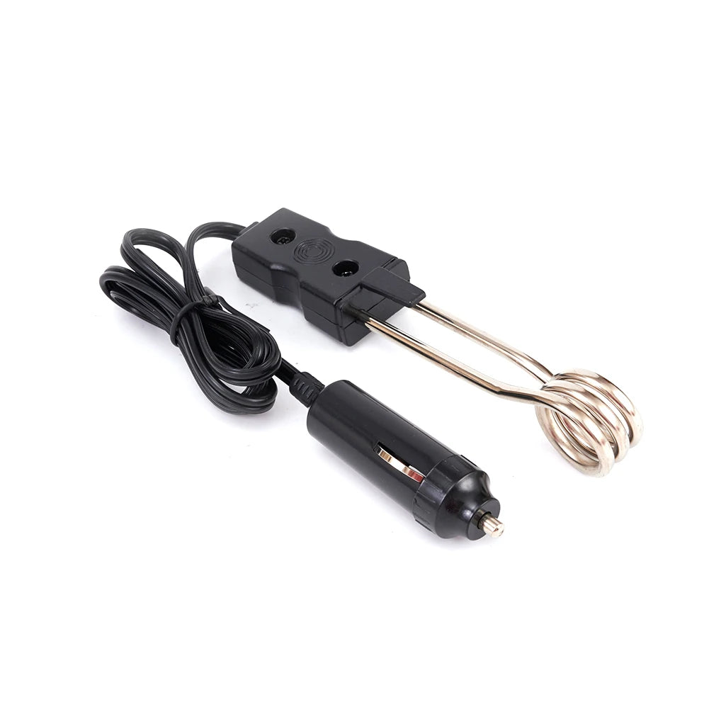 120W 12V Car Immersion Heater - Portable Electric Water Heating Element for Coffee, Tea, Travel & Outdoor Activities