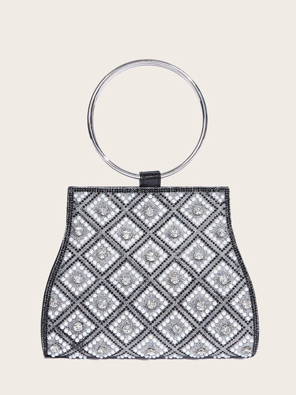 Women’s Rhinestone Diamond Evening Bag – Bridal Clutch Purse for Party, Wedding & Special Occasions