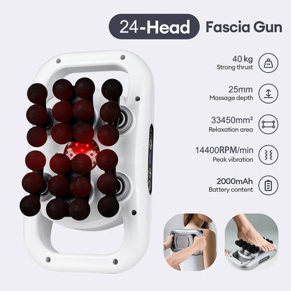 48-Head Body Massage Gun — High-Frequency Vibration Fascia Massager for Neck, Back, Waist, Thigh & Shoulder Muscle Relief