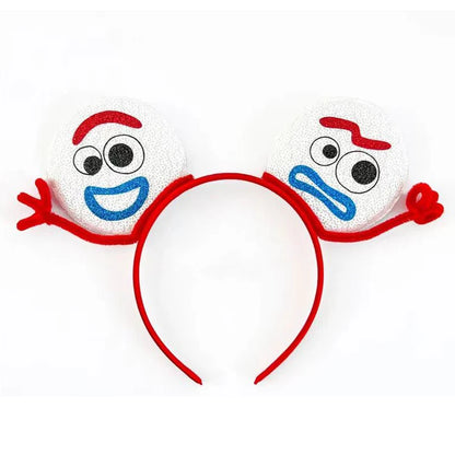 Disney Cartoon Mouse Ears Headband - Sequin Bow Hair Accessory for Girls, Birthday Parties & Cosplay