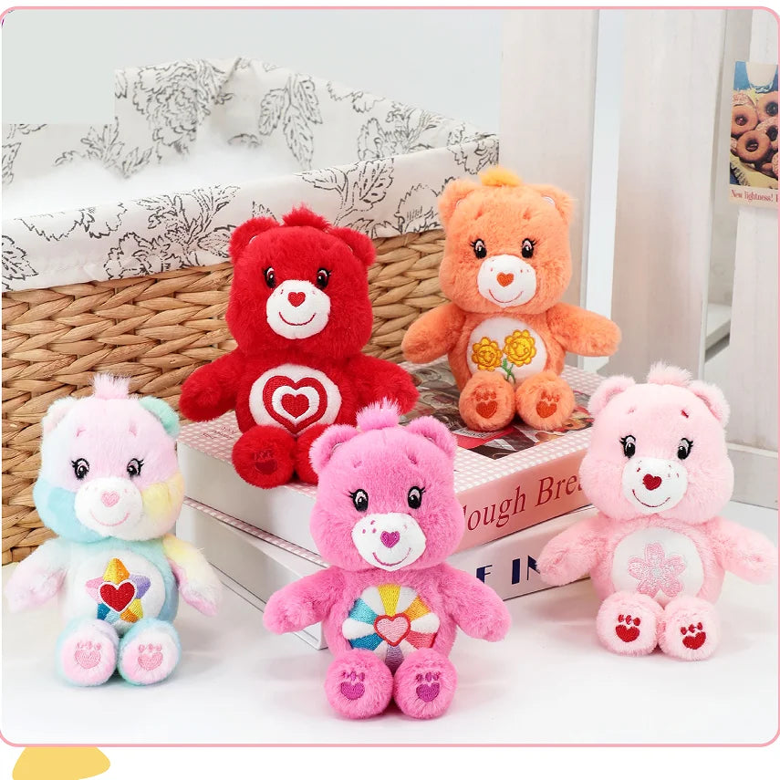 Care Bears Plush Keychain - 15cm Squeaky Bear Pendant for Backpack & Luggage Gift