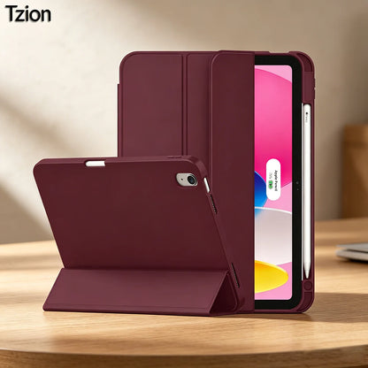 iPad A16 11th Gen Case - Slim Tri-Fold Stand Cover with Auto Sleep/Wake and Pencil Holder