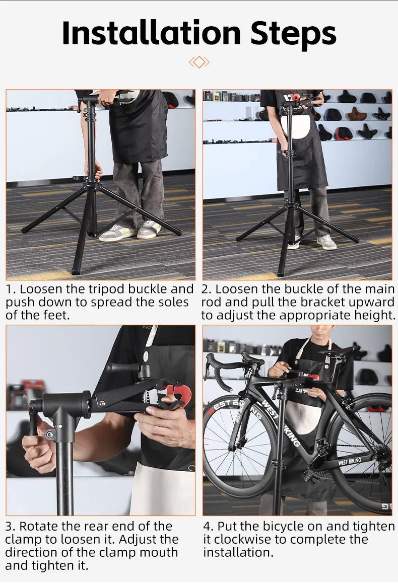WEST BIKING Foldable Bike Repair & Display Stand – Multipurpose Wall/Floor Rack for Bicycle Storage & Maintenance