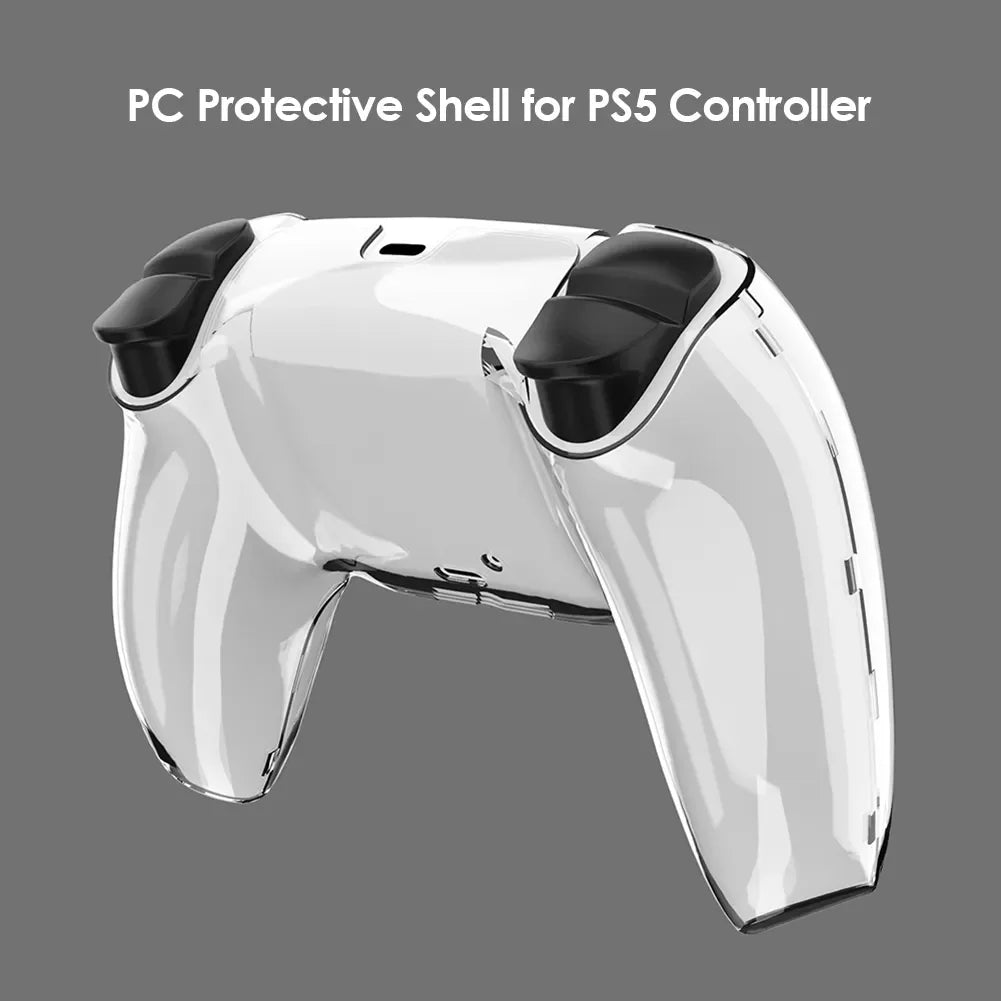 PS5 DualSense Controller Clear PC Cover - Ultra Slim Transparent Protector Case for Sony PlayStation5 Gamepad Accessories