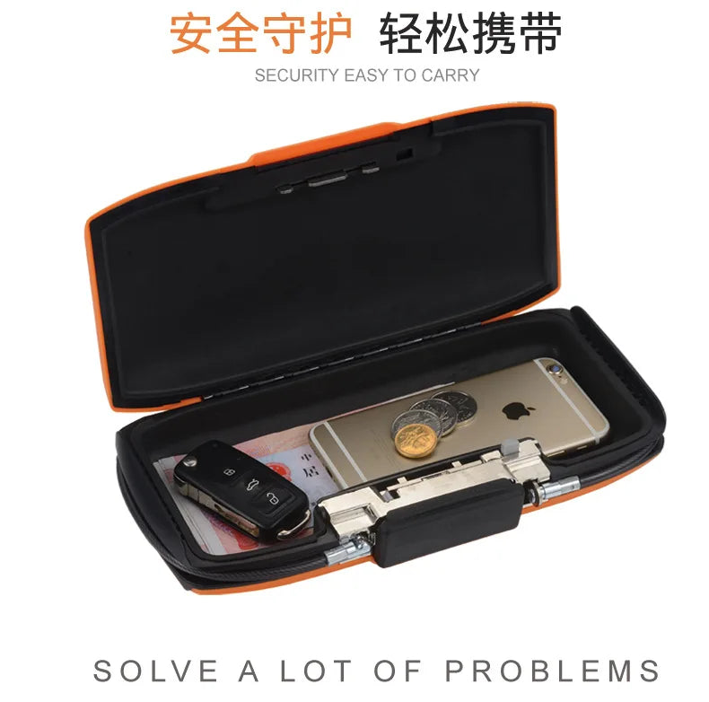 Portable Safe Case with 4-Digit Combination Lock – Hidden Security Storage Box for Outdoor, Camping, Hiking, Sports & Gym