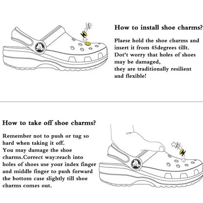 Simulated Thumb Shoe Charms – Cute DIY Designer Clogs Decorations for Kids, Boys, Girls & Women
