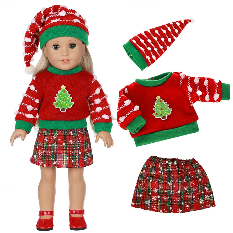 18-Inch Girl Doll Winter Coat — 43cm Baby Doll Jacket Outfit for Dressing